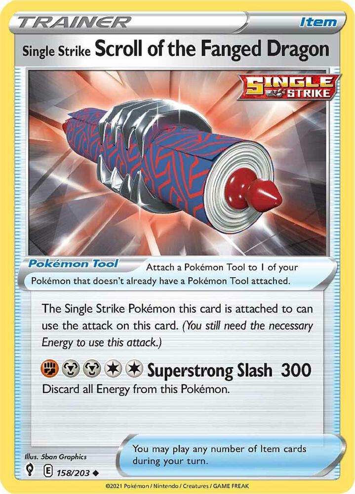 Single Strike Scroll of the Fanged Dragon (158/203) [SWSH07 Evolving Skies]