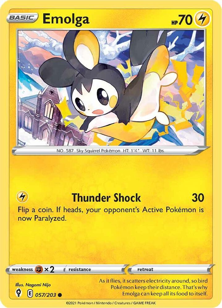 Emolga (057/203) [SWSH07 Evolving Skies]