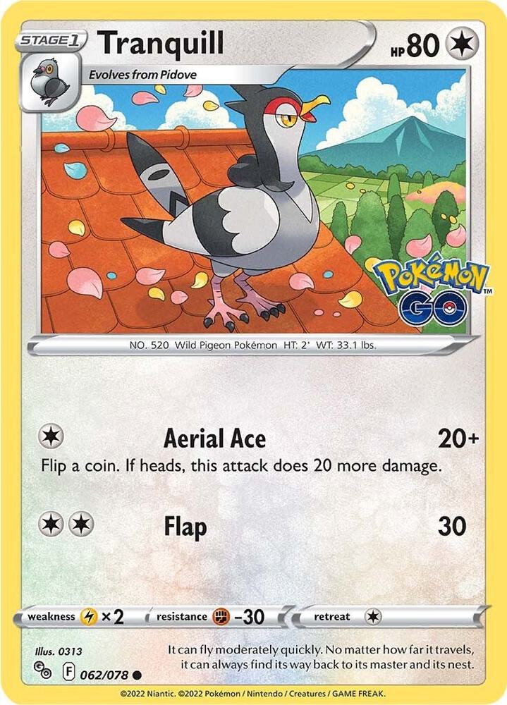 Tranquill (062/078) [Pokemon GO]