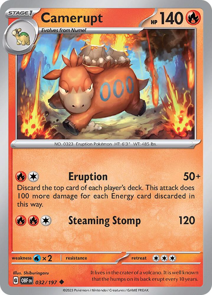 Camerupt (032/197) [SV03 Obsidian Flames]