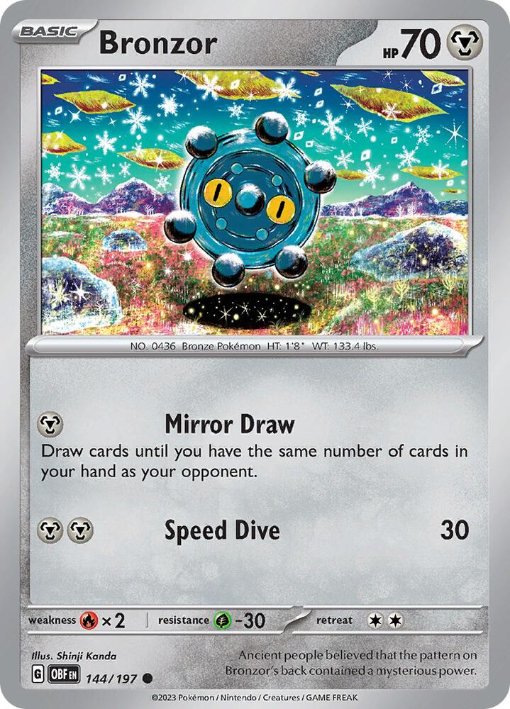 Bronzor (144/197) [SV03 Obsidian Flames]