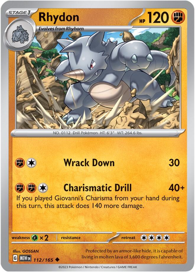 Rhydon (112/165) [SV Scarlet and Violet 151]