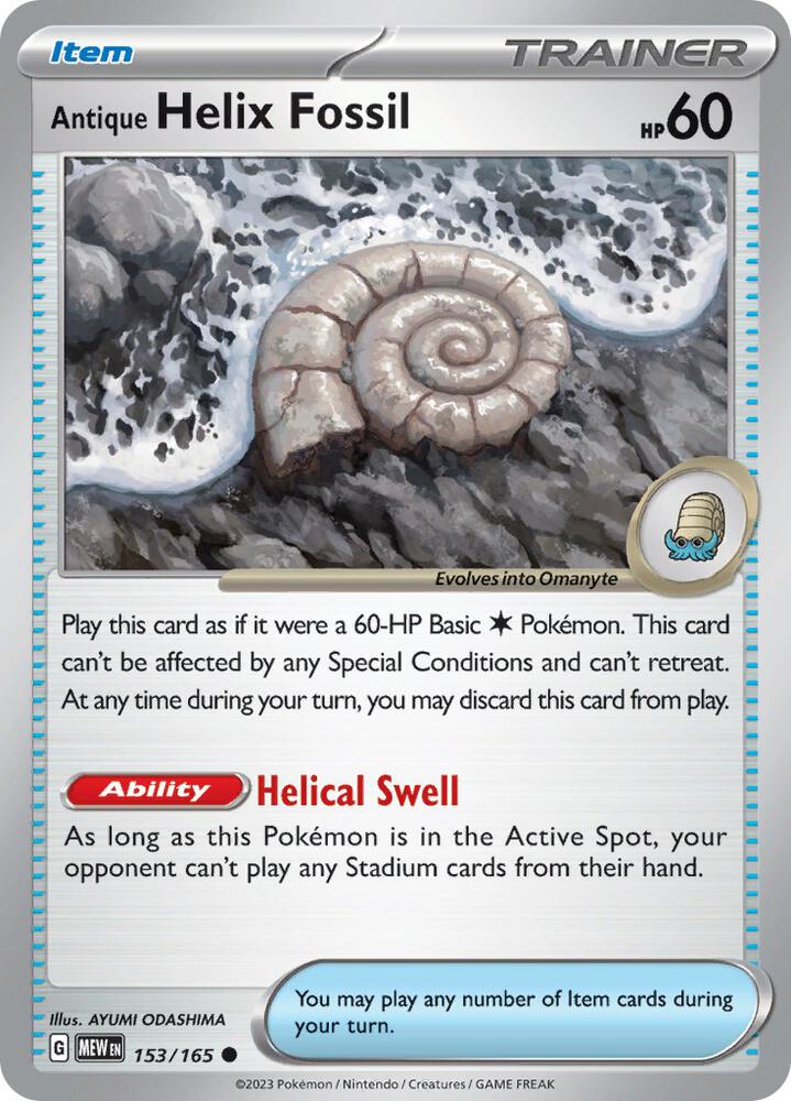 Antique Helix Fossil (153/165) [SV Scarlet and Violet 151]