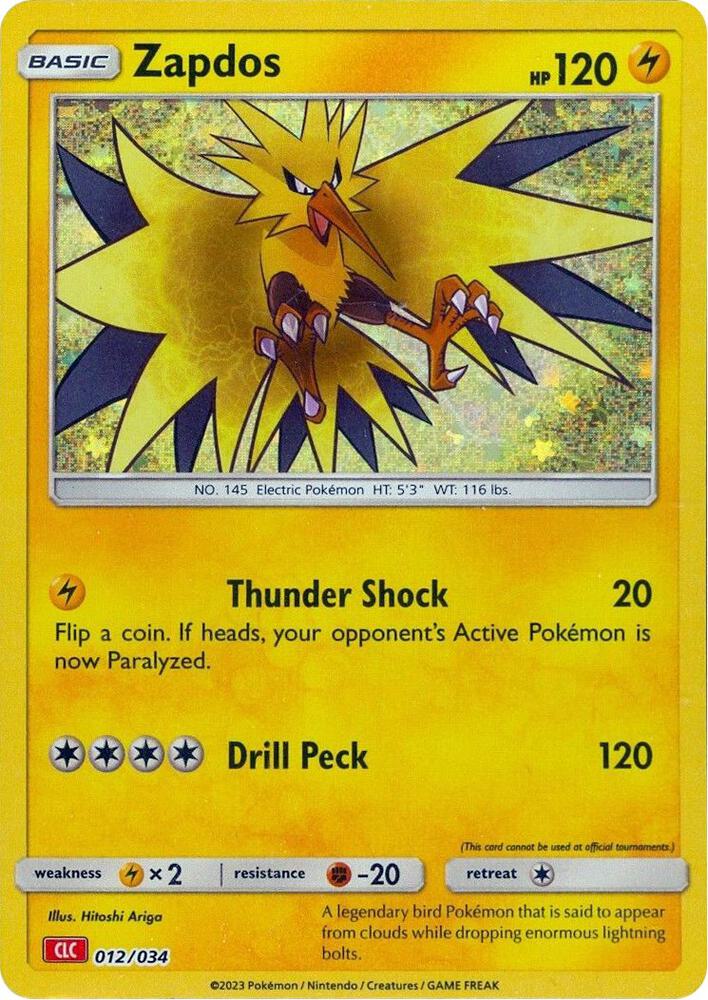 Zapdos (012/034) [Trading Card Game Classic]