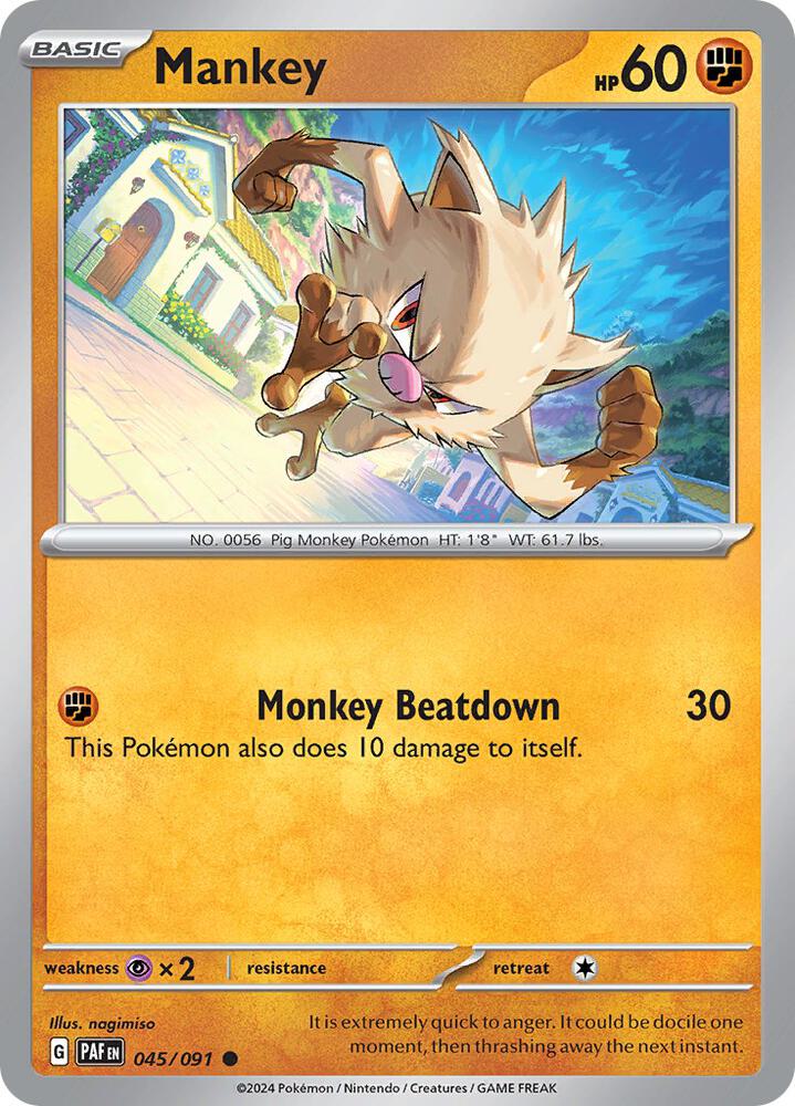 Mankey - 045/091 [SV Paldean Fates]