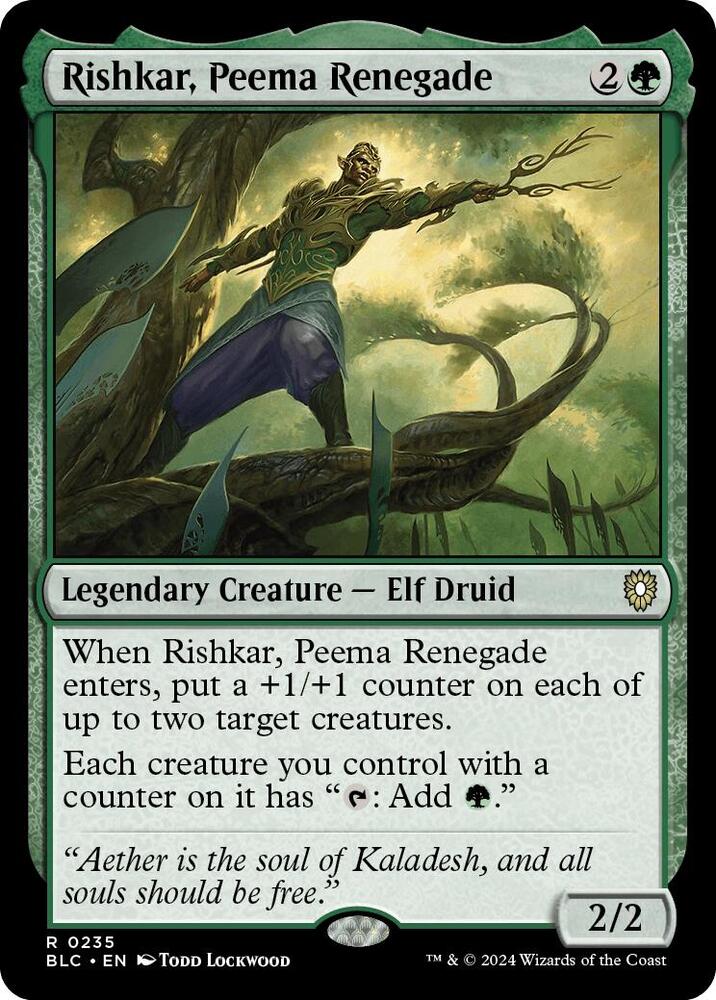 Rishkar, Peema Renegade (235) [Bloomburrow Commander]