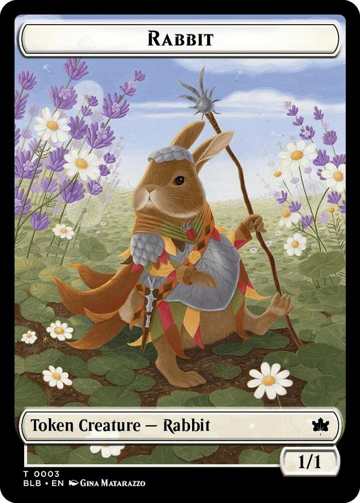 Rabbit // Fish Double-Sided Token (3 // 7) [Bloomburrow]