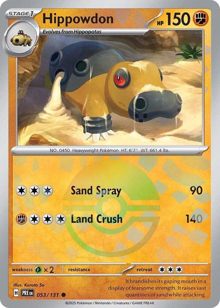 Hippowdon (Poke Ball Pattern) (053/131) [SV Prismatic Evolutions]