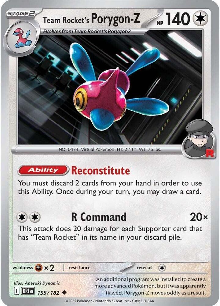 Team Rocket's Porygon-Z (155/182) [SV10: Destined Rivals]