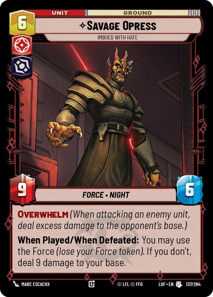 Savage Opress - Imbued With Hate (137/264) [Legends of the Force]