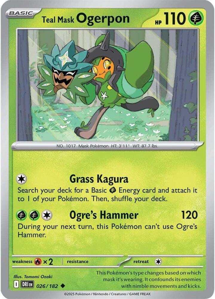Teal Mask Ogerpon (026/182) [SV10: Destined Rivals]