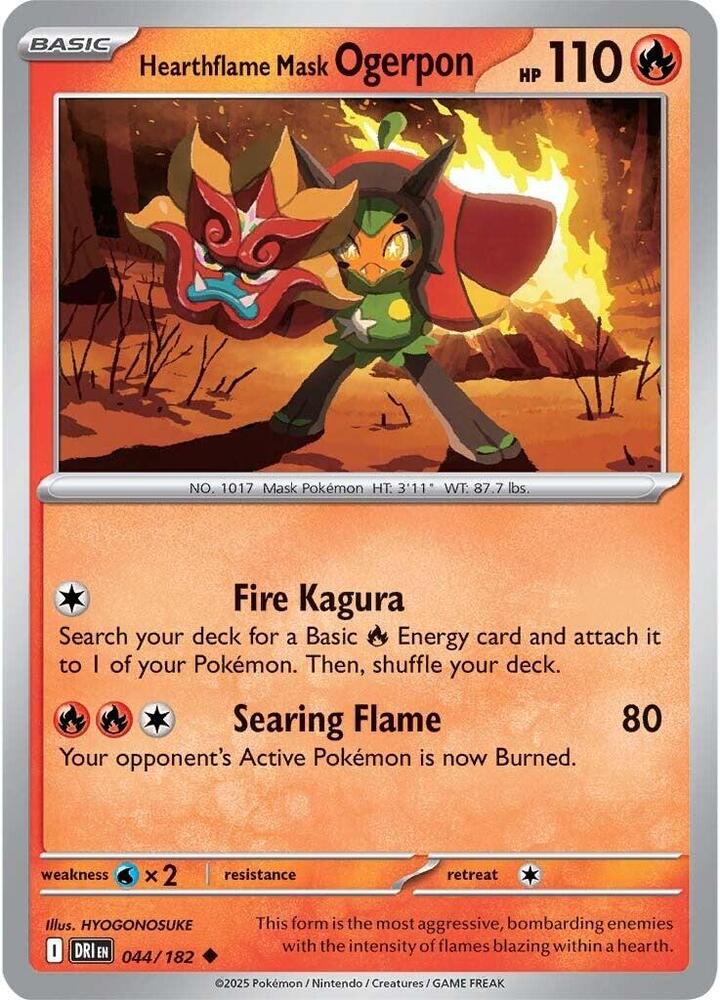 Hearthflame Mask Ogerpon (044/182) [SV10: Destined Rivals]