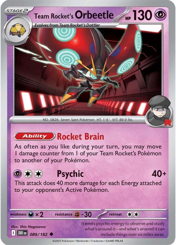 Team Rocket's Orbeetle - 089/182 [SV10: Destined Rivals]