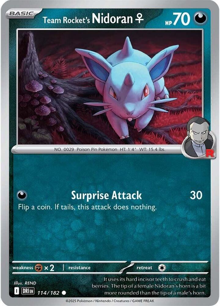 Team Rocket's Nidoran F (114/182) [SV10: Destined Rivals]