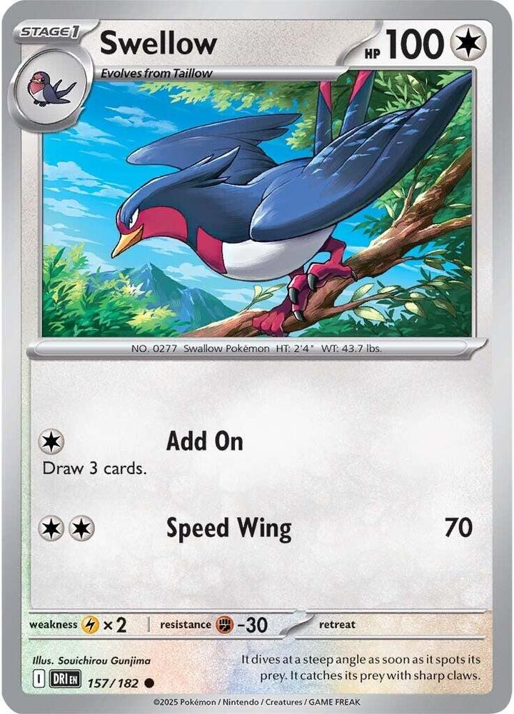 Swellow (157/182) [SV10: Destined Rivals]