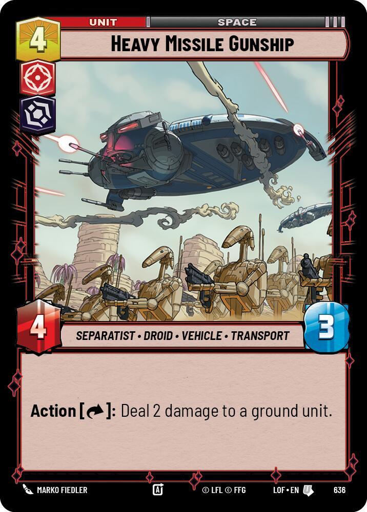 Heavy Missile Gunship (Foil) (636) [Legends of the Force]